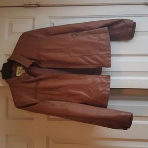 Faux leather bomber jacket
